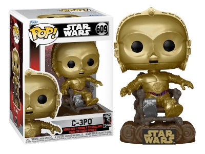 Funko Pop Disney Star Wars Return  Of The Jedi 40th - C-3p0 İn Chair No:609 Bobble-Head