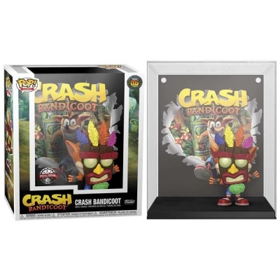Funko Pop Games Cover: Crash Bandicoot with Aku Mask Special Edition No:06