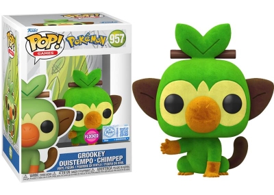 Funko Pop Games Pokemon - Grookey (flocked) (special Edition) No:957