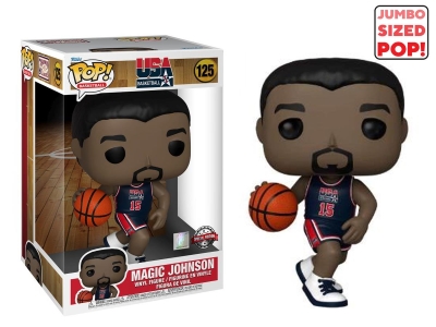 Funko Pop Jumbo: Usa Basketball - Magic Johnson 1992 Team Usa Navy Uni Special Edition No:125  10"