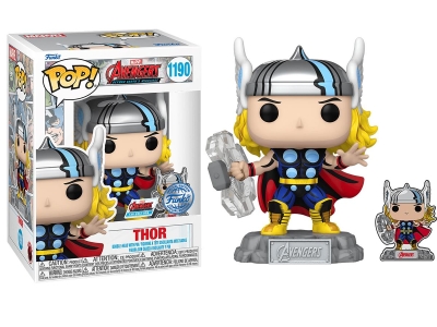 Funko Pop Marvel: Avengers 60th - Comic Thor With Pin Special Edition No:1190
