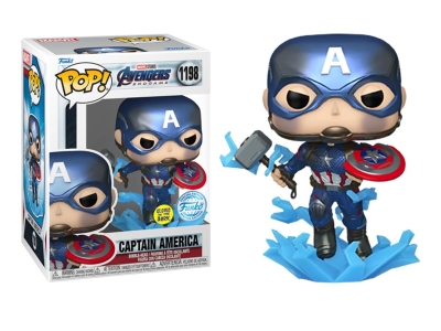 Funko Pop Marvel: Avengers Captain America With Hammer Glows Metallic Special Edition No:1198