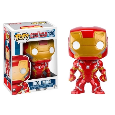 Funko Pop Marvel Civil War Captain America: Iron Man Figürü No:126 Bobble-Head