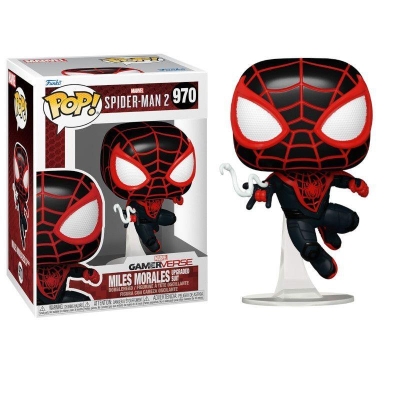 Funko Pop Marvel Gamerverse Spider-Man 2 - Miles Morales Upgraded Suit No:970 Bobble-Head