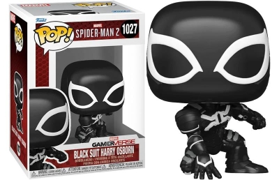 Funko Pop Marvel Spider-Man 2 Gamer Verse - Black Suit Harry Osborn No:1027 Booble-Head
