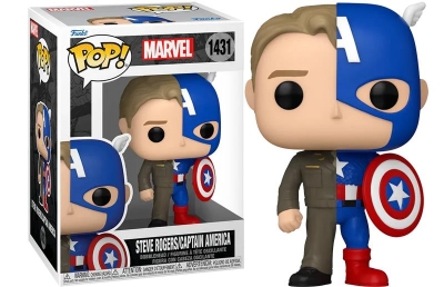 Funko Pop Marvel Split - Steve Rogers/captain America No:1431 Bobble-Head