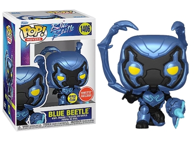 Funko Pop Movies: Blue Beetle - Blue Beetle Glows İn The Dark Gamestop Exclusive No:1406