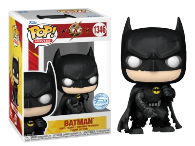 Funko Pop Movies Dc: The Flash - Batman Keaton With Tattered Cape, Battle Damaged Special Edition