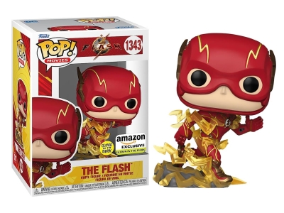 Funko Pop Movies Dc: The Flash - The Flash Running Glows İn The Dark Amazon Exclusive No:1343