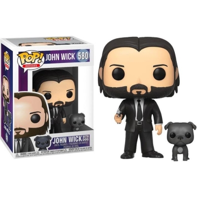 Funko Pop Movies John Wick In Black Suit With Dog Figürü