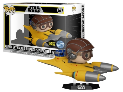 Funko Pop Ride Deluxe Disney Star Wars - Anakin Skywalker İn Naboo Starfighter With R2-D2 Only