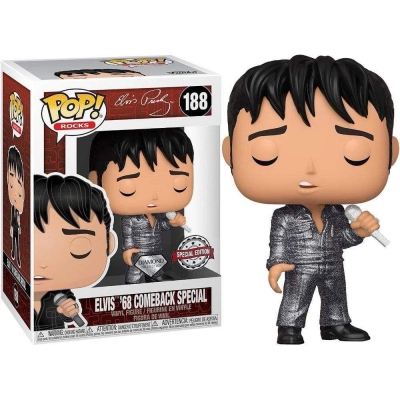 Funko Pop Rock Elvis Presley 1968 Comeback Special Diamond Collection