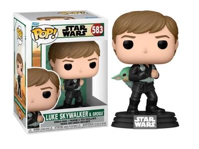 Funko Pop Star Wars: Book Of Boba Fett - Luke Skywalker And Grogu No:583