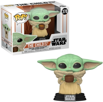 Funko Pop Star Wars Mandalorian The Child Yoda W Cup Figürü
