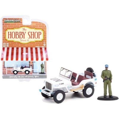 Greenlight 1942 Willys MB Jeep And Security Officer Figuru 1-64