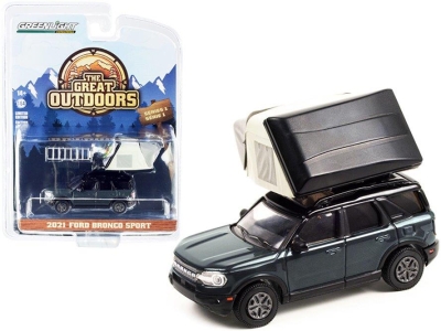 Greenlight 2021 Ford Bronco Sport Rooftop Sleeper Tent 1-64