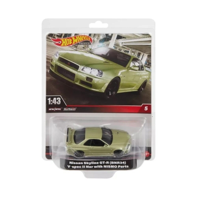 Hot Wheels Premium 1/43 Nissan Skyline Gt-r (Bnr34) V-spec 2 Nur With Nismo
