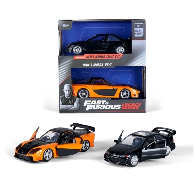 Jada Fast & Furious 1/32 2li Paket Honda Civic - Mazda Rx-7