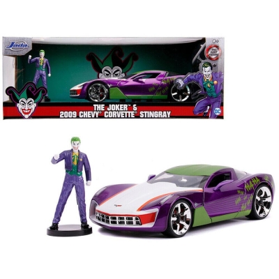 Jada Toys Dc 1:24 Scale The Joker 2009 Chevy Corvette