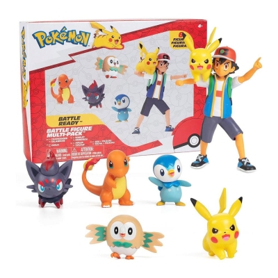 Jazwares Pokemon Ash Ve 5 Mini Figür Seti