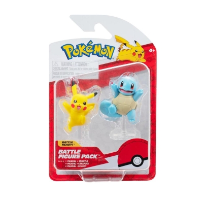 Jazwares Pokemon Battle 2li Mini Figur Seti Pikachu Ve Squirtle