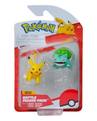 Jazwares Pokemon Battle 2li Mini Figur Seti Pikachu Ve Bulbasaur