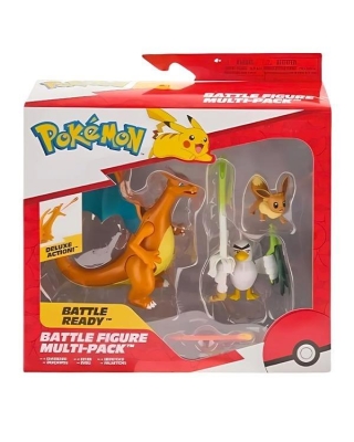 Jazwares Pokemon Battle 3lu Figur Seti Eevee Sirfetchd Charizard