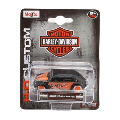 Maisto 1:64 Harley Davidson Custom Cars Volkswagen Beetle 7cm