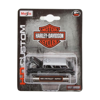 Maisto 1:64 Harley Davidson Custom Cars 1955 Chevrolet Nomad 7cm