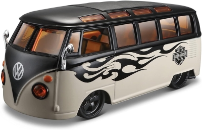 Maisto Volkswagen Samba Van 1:25 Harley Davidson Custom