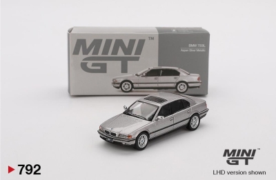 Mini GT 1/64 BMW 750IL Aspen Silver Metallic No:792