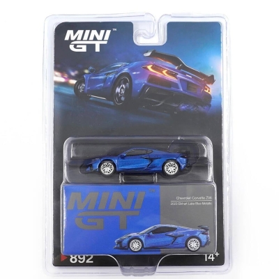 Mini GT 1/64 Chevrolet Corvette Z06 2023 Elkhart Lake Blue Metallic No:892 Blister