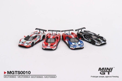 Mini Gt 1/64 Ford Gt Lmgte Pro 2019 24 Hrs Of Le Mans Ford Chip Ganassi Team 4 Cars Set - Ltd. Editi
