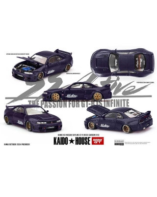 Mini GT 1/64 Kaido Nissan Skyline GT-Rr33 Active Carbon R V2 No:163