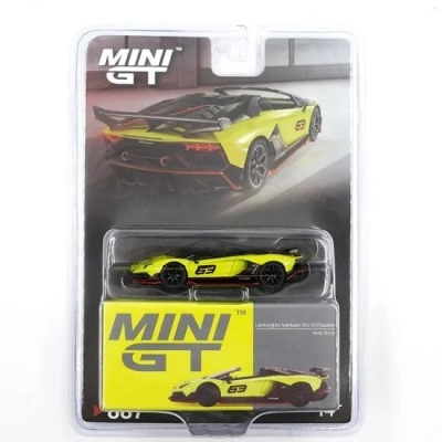 Mini GT 1/64 Lamborghini Aventador SVJ 63 Roadster Verde Shock - 887 Blister Paket