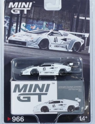 Mini GT 1/64 Lamborghini Countach LB-WORKS White 2024 Tokyo Auto Salon - 996 Blister Paket