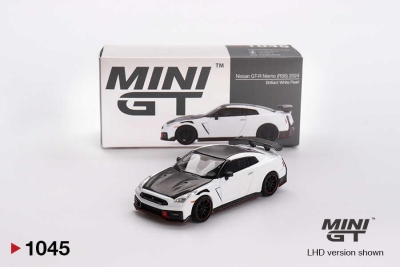 Mini GT 1/64 Nissan GT-R Nismo 2024 Brilliant White Pearl No:1045