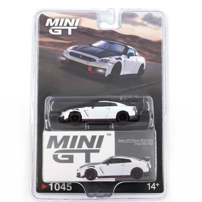 Mini GT 1/64 Nissan GT-R Nismo 2024 Brilliant White Pearl No:1045 Blister