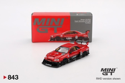 Mini GT 1/64 Nissan LB-ER34 Super Silhouette Skyline Red/Black No:843