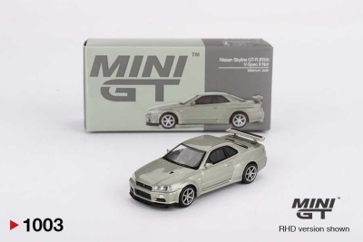 Mini GT 1/64 Nissan Skyline GT-R (R34) V-Spec II Nür Millenium Jade No:1003