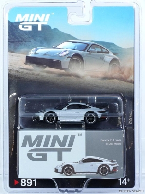 Mini GT 1/64 Porsche 911 Dakar Ice Gray Metallic - 891 Blister Paket