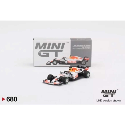 Mini Gt 1/64 Red Bull Rb16b #33 Max Verstappen 2021 Turkish Grand Prix 2nd Place No:680