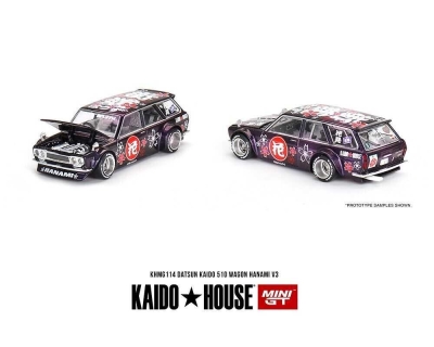 Mini Gt Kaido 1/64 Datsun KAIDO 510 Wagon Hanami V3