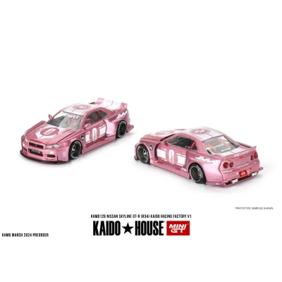 Mini Gt Kaido 1/64 Nissan Skyline Gt-r (R34) Kaido Racing Factory V1 No:128
