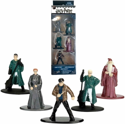 Nano Metalfigs Harry Potter V1 5'li Mini Figür 4 Cm - Harry Dumbledore Malfoy Mcgonagall Flint