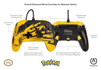 Pokemon Enhanced Kablolu Controller Lisanslı Powera