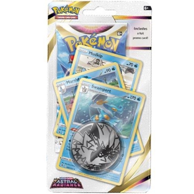 Pokemon Tcg Astral Radiance Premium Checklane Booster + Swampert, Mudkip, Marshtomp