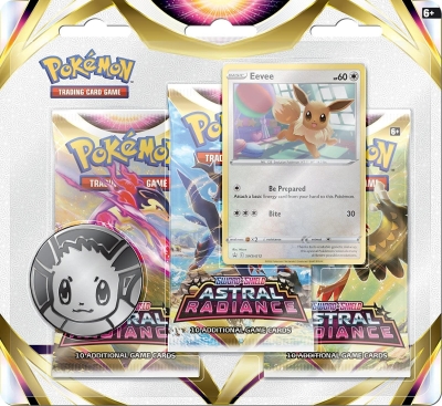 Pokemon Tcg Astral Radiance Premium Checklane 3 Booster Paket + Eevee