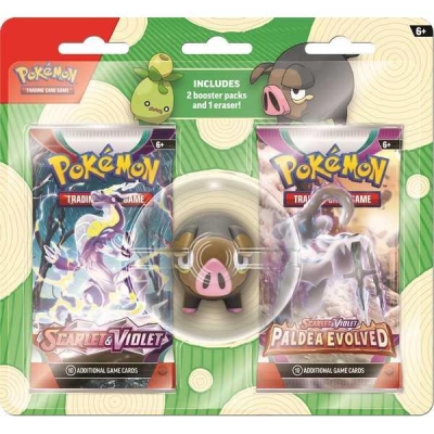 Pokemon Tcg Back To The School Blister 2 Booster Paket + Lechonk Silgi