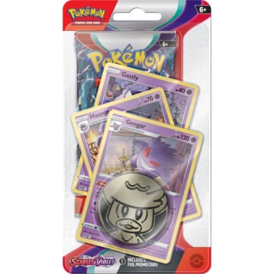 Pokemon Tcg Scarlet and Violet Premium Checklane Booster Paket + Gengar